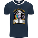 Can't Hide My Pride LGBT Gay Awareness Mens Ringer T-Shirt FotL Navy Blue/White