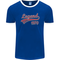 Legend Since 53rd Birthday 1970 Mens Ringer T-Shirt FotL Royal Blue/White