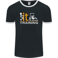 Fook It Im Going Training Top Weightlifting Mens Ringer T-Shirt FotL Black/White