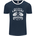 This is What an Awesome Dad Looks Like Mens Ringer T-Shirt FotL Navy Blue/White