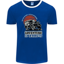 Adventure Is Calling 4X4 Off Roading Road Mens Ringer T-Shirt FotL Royal Blue/White