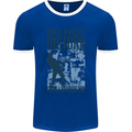 Fishing Do Not Disturb Funny Fisherman Mens Ringer T-Shirt FotL Royal Blue/White