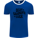Grandparents Day Best Grandpa Ever Mens Ringer T-Shirt Royal Blue/White