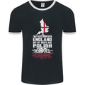 Roots In Poland Polish Polska Flag Orzel Mens Ringer T-Shirt FotL Black/White