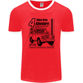 4 Wheel Drive Adventure 4X4 Off Road Mens Ringer T-Shirt FotL Red/White