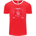 Paranoid Conspiracy Skull Mens Ringer T-Shirt FotL Red/White