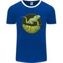 An Iguana Lizard Mens Ringer T-Shirt FotL Royal Blue/White
