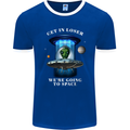 Get in Loser Funny Alien UFO Mens Ringer T-Shirt FotL Royal Blue/White