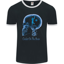 Cricket on the Brain Funny Cricketer Mens Ringer T-Shirt FotL Black/White
