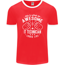 An Awesome IT Technician Looks Like Mens Ringer T-Shirt FotL Red/White