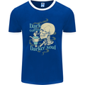 Dark Coffee Darker Soul Skull Mens Ringer T-Shirt FotL Royal Blue/White