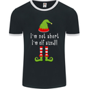 I'm Not Short I'm Elf Sized Funny Christmas Mens Ringer T-Shirt FotL Black/White