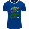 Chameleon Chameleoff Funny Off On Mens Ringer T-Shirt FotL Royal Blue/White