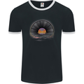 Vinyl Sunset Record LP Turntable Music Mens Ringer T-Shirt FotL Black/White