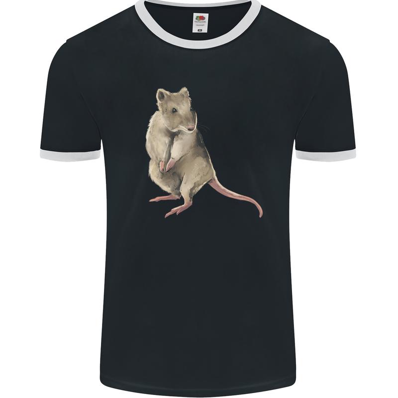 A Potoroo Mens Ringer T-Shirt FotL Black/White