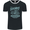 Superbike Birmingham Motorcycle Biker Mens Ringer T-Shirt FotL Black/White