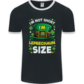 St Patricks Day I'm Leprechaun Sized Funny Mens Ringer T-Shirt FotL Black/White