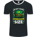 St Patricks Day I'm Leprechaun Sized Funny Mens Ringer T-Shirt FotL Black/White