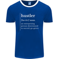 Hustler Definition Hustle Mens Ringer T-Shirt FotL Royal Blue/White