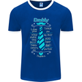 Daddy Fathers Day Tie Funny Dad Mens Ringer T-Shirt FotL Royal Blue/White