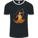 Sagittarius Woman Zodiac Star Sign Mens Ringer T-Shirt FotL Black/White