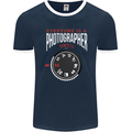 Everyone's a Photographer Until Photography Mens Ringer T-Shirt FotL Navy Blue/White