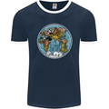 Climate Change It's Never Too Late Mens Ringer T-Shirt FotL Navy Blue/White