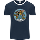 Climate Change It's Never Too Late Mens Ringer T-Shirt FotL Navy Blue/White