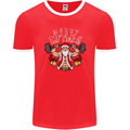 Merry Liftmas Mens Ringer T-Shirt FotL Red/White