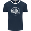 Winter Sports A Snowmobile Mens Ringer T-Shirt FotL Navy Blue/White