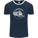 Winter Sports A Snowmobile Mens Ringer T-Shirt FotL Navy Blue/White