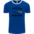 Wish You Were Beer St Patricks Day Alcohol Mens Ringer T-Shirt FotL Royal Blue/White