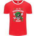 St Patricks Day Let the Shenanigans Begin Mens Ringer T-Shirt FotL Red/White