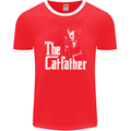 The Cat Father Parody Kitten Lover Animal Mens Ringer T-Shirt FotL Red/White