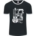 Soul of Life Skull Rock Heavy Metal Guitar Mens Ringer T-Shirt FotL Black/White