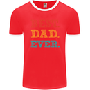 Best Dad Ever Fathers Day Gift Present Mens Ringer T-Shirt FotL Red/White