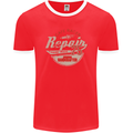 Cafe Racer Biker Motorbike Motorcycle Mens Ringer T-Shirt FotL Red/White