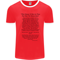 The Parachute Regiment Charter 1 2 3 4 Para Mens White Ringer T-Shirt Red/White