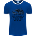 A Bad Day of Off Roading 4X4 All Terrain Mens Ringer T-Shirt FotL Royal Blue/White