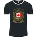 All Men Are Born Equal Canadian Canada Mens Ringer T-Shirt FotL Black/White