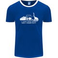 Noahs Ark Dinosaurs T-Rex Atheist Atheism Mens Ringer T-Shirt FotL Royal Blue/White