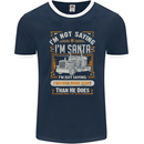 Im Not Santa Delivery Driver Christmas Mens Ringer T-Shirt FotL Navy Blue/White