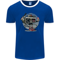 Let's Play Funny Gamer Gaming Mens Ringer T-Shirt FotL Royal Blue/White