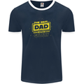 Father's Day The Best Dad in the Galaxy Mens Ringer T-Shirt FotL Navy Blue/White