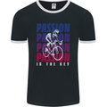 Cycling Passion Is the Key Cyclist Funny Mens Ringer T-Shirt FotL Black/White