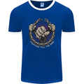 Fighting 'Till the End MMA Martial Arts Mens Ringer T-Shirt FotL Royal Blue/White