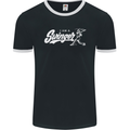 Swinger Funny Baseball Softball Mens Ringer T-Shirt FotL Black/White