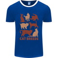 Cat Breeds Mens Ringer T-Shirt FotL Royal Blue/White