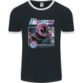 Born Aries Birthday Star Sign Mens Ringer T-Shirt FotL Black/White