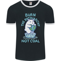 Environment Burn the Patriachy Not Coal Mens Ringer T-Shirt FotL Black/White